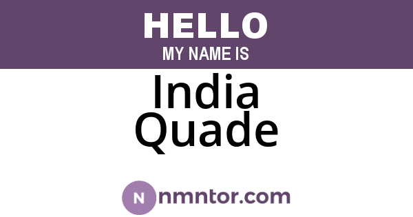 India Quade