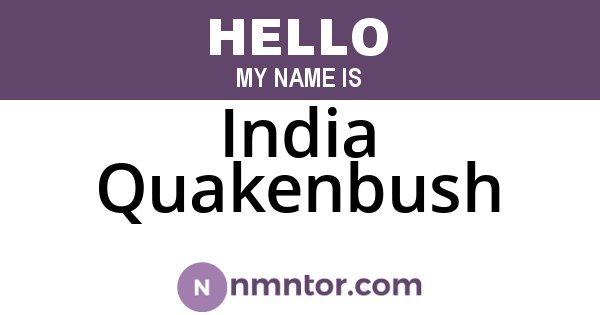 India Quakenbush