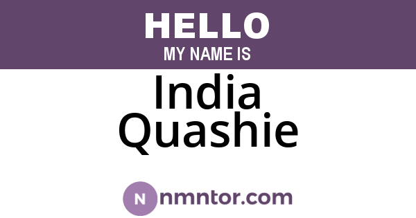 India Quashie
