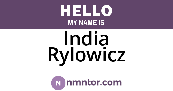 India Rylowicz