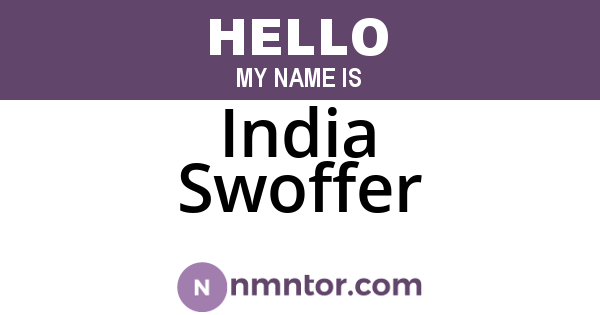 India Swoffer