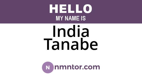 India Tanabe
