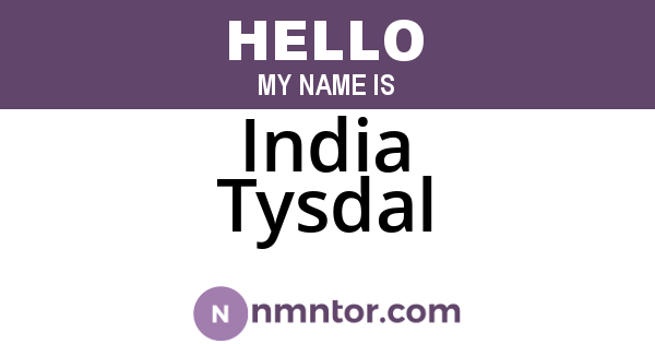 India Tysdal