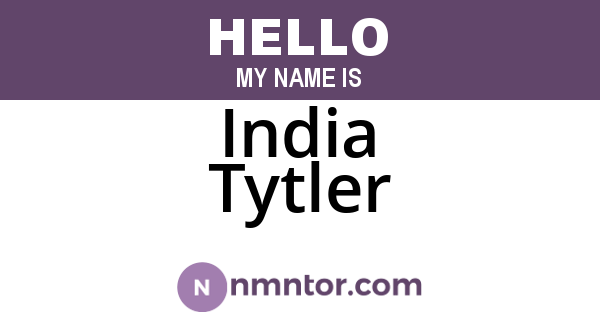 India Tytler