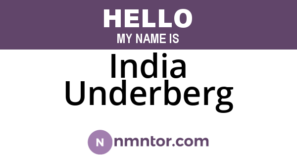 India Underberg