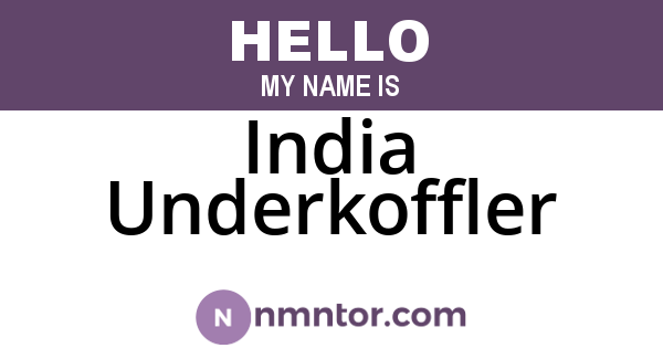 India Underkoffler