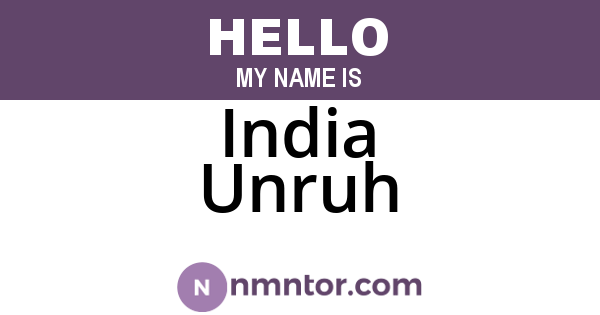India Unruh