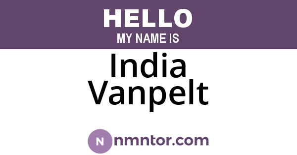 India Vanpelt