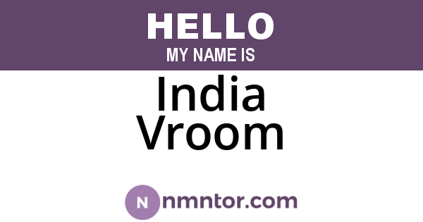 India Vroom