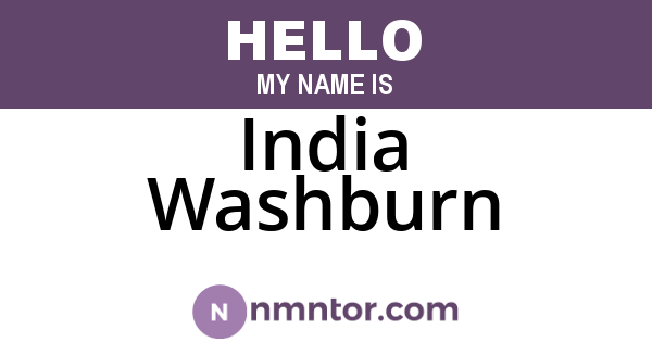 India Washburn
