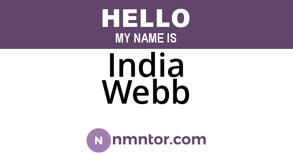 India Webb
