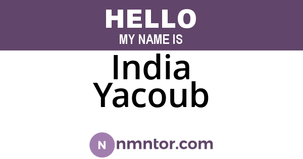 India Yacoub
