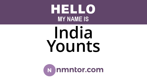 India Younts