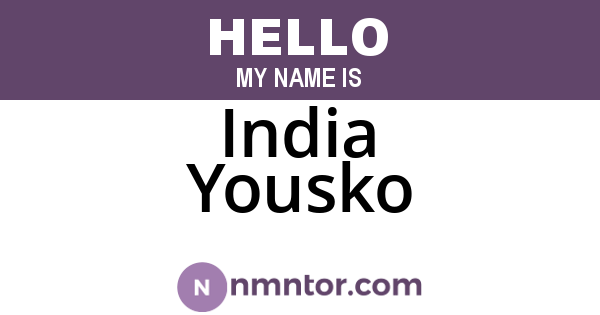 India Yousko