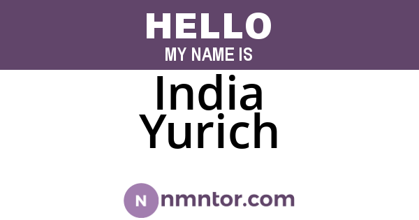 India Yurich