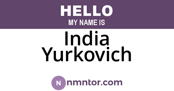India Yurkovich