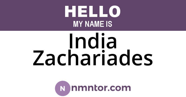 India Zachariades