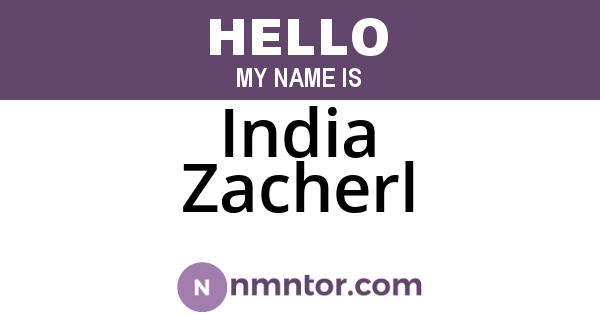 India Zacherl