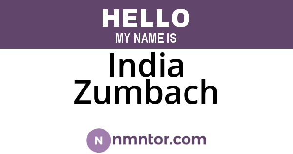 India Zumbach