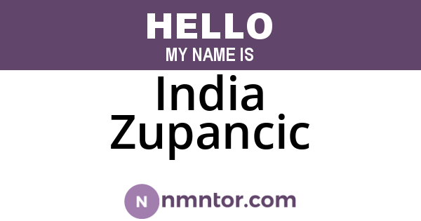 India Zupancic