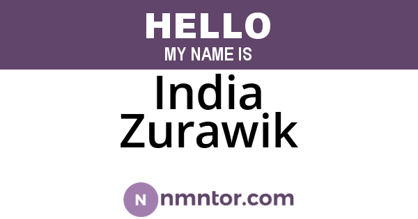 India Zurawik