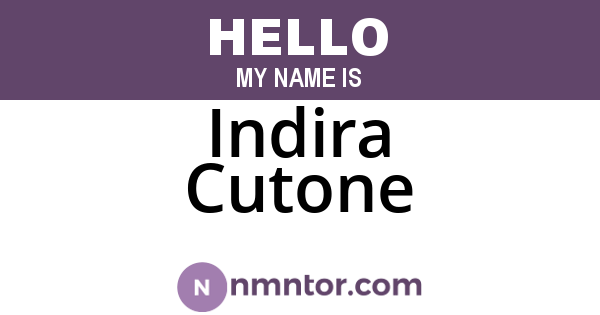 Indira Cutone