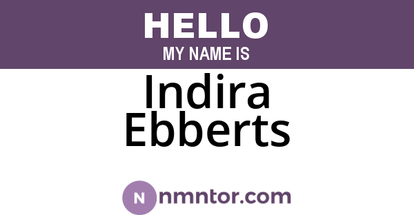 Indira Ebberts