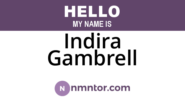 Indira Gambrell
