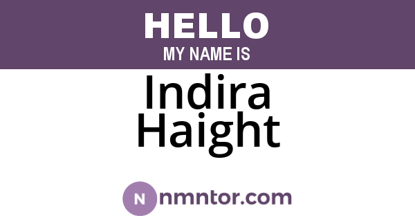 Indira Haight