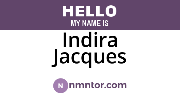 Indira Jacques