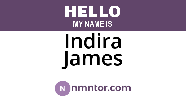 Indira James