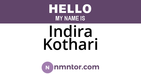 Indira Kothari
