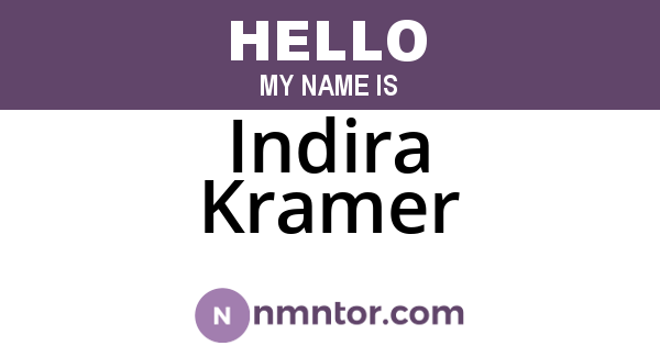 Indira Kramer