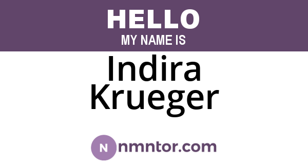 Indira Krueger