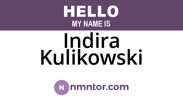 Indira Kulikowski