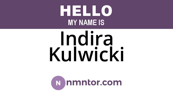 Indira Kulwicki