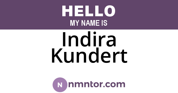 Indira Kundert