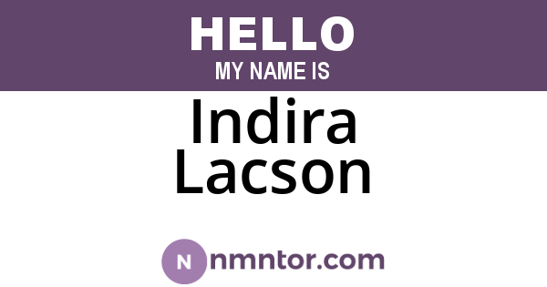 Indira Lacson