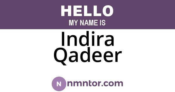 Indira Qadeer