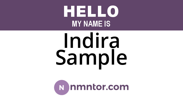 Indira Sample