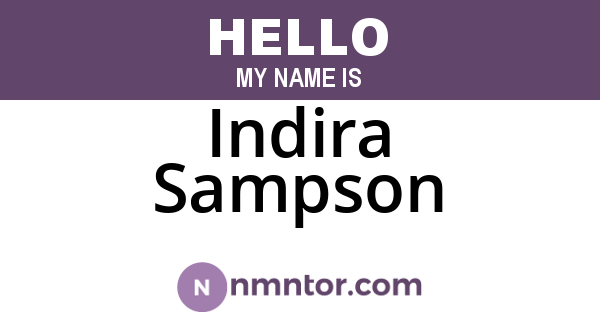 Indira Sampson