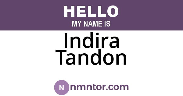 Indira Tandon