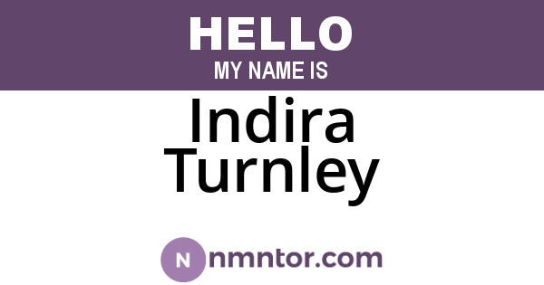 Indira Turnley
