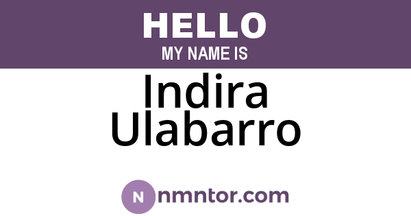 Indira Ulabarro