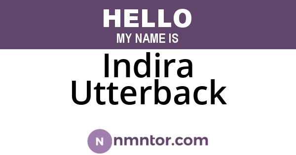 Indira Utterback