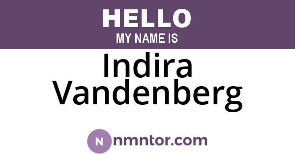 Indira Vandenberg