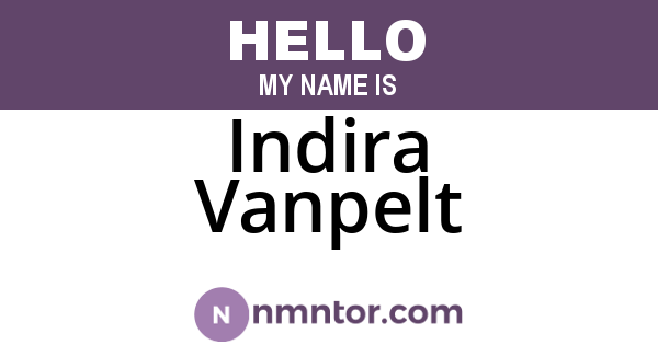 Indira Vanpelt