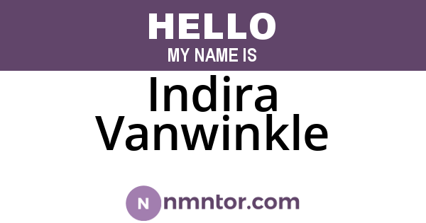 Indira Vanwinkle