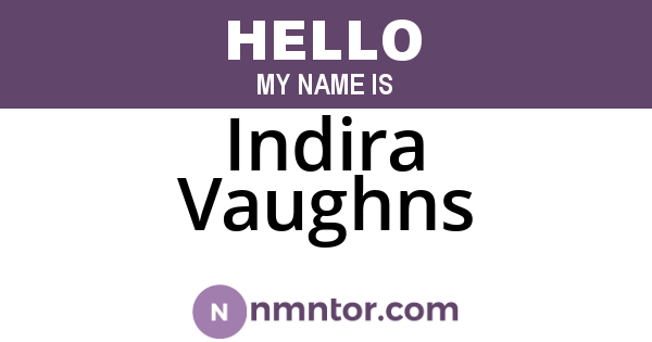 Indira Vaughns