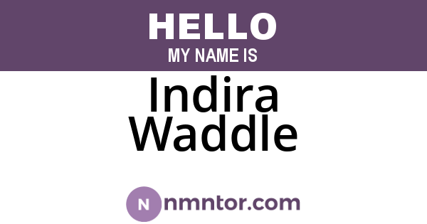 Indira Waddle